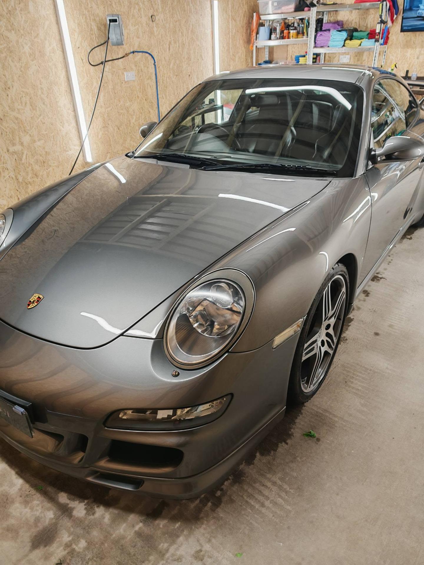 Grey Porsche 911 after multi-stage paint correction at Tailored Detail, Hockley Essex